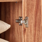 Shoji 2-Door Wardrobe with Curio - Brown