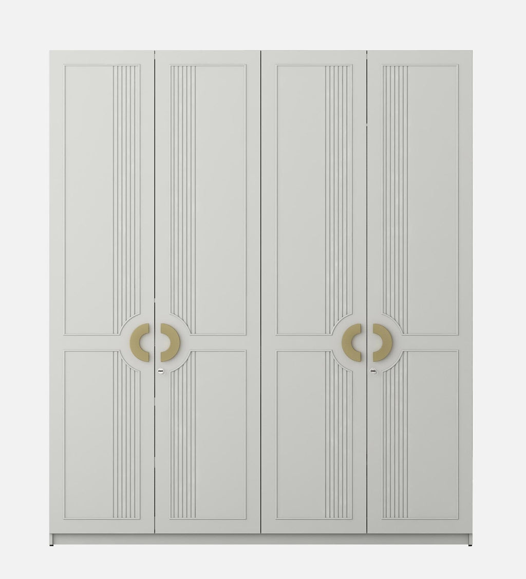 Kosmo Akira 4 Door Wardrobe in Pumic Grey Finish