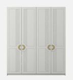 Kosmo Akira 4 Door Wardrobe in Pumic Grey Finish