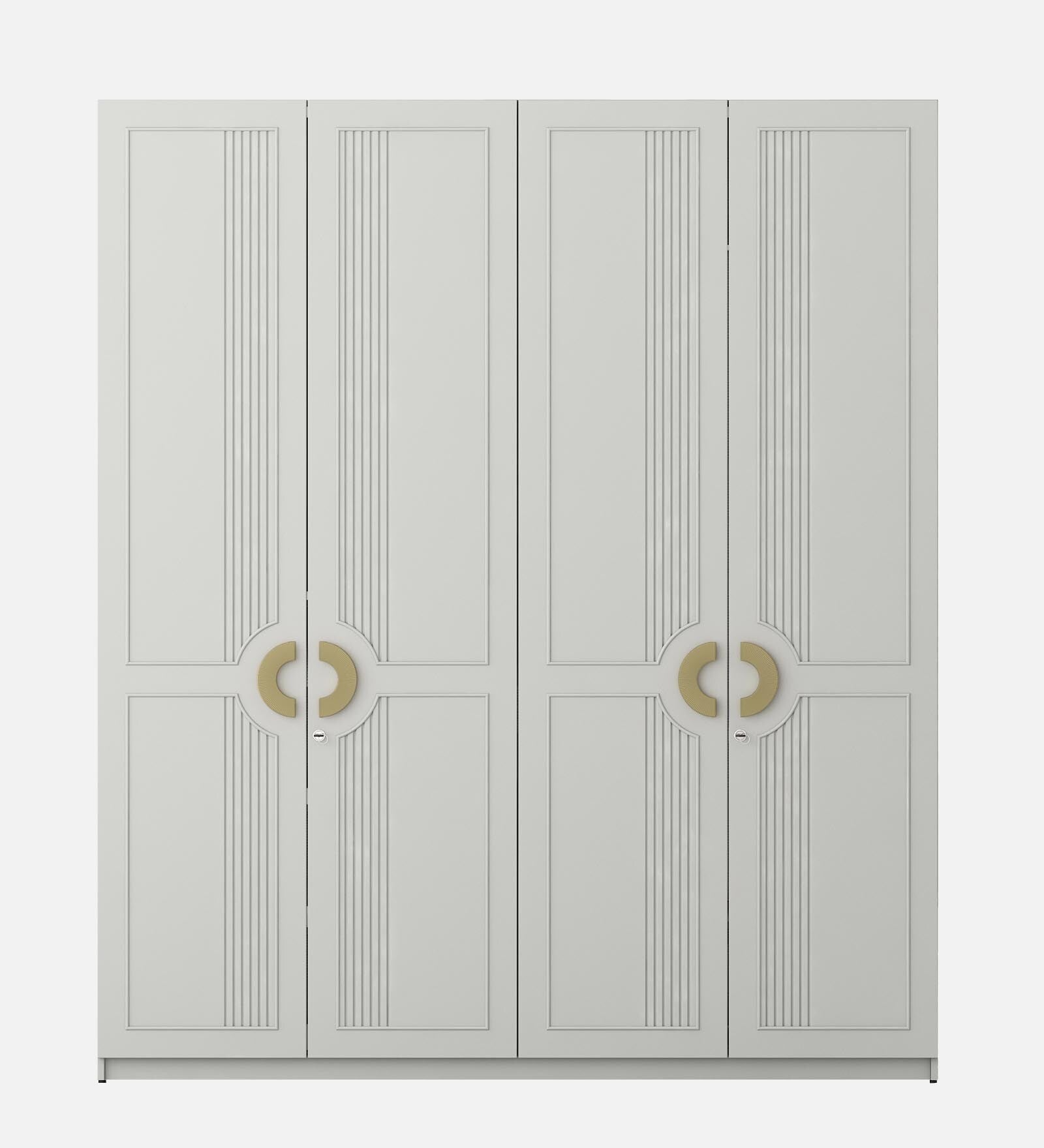 Kosmo Akira 4 Door Wardrobe in Pumic Grey Finish