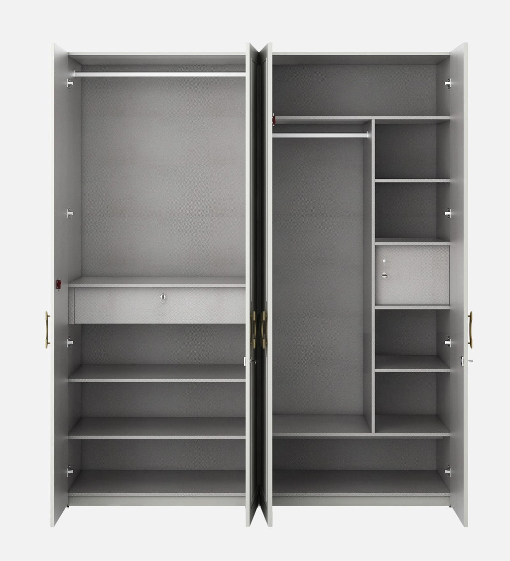 Kosmo Akira 4 Door Wardrobe in Pumic Grey Finish