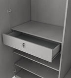 Kosmo Akira 4 Door Wardrobe in Pumic Grey Finish