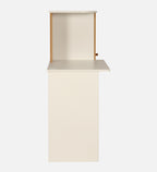 Maya Study Table In White & Teak Colour