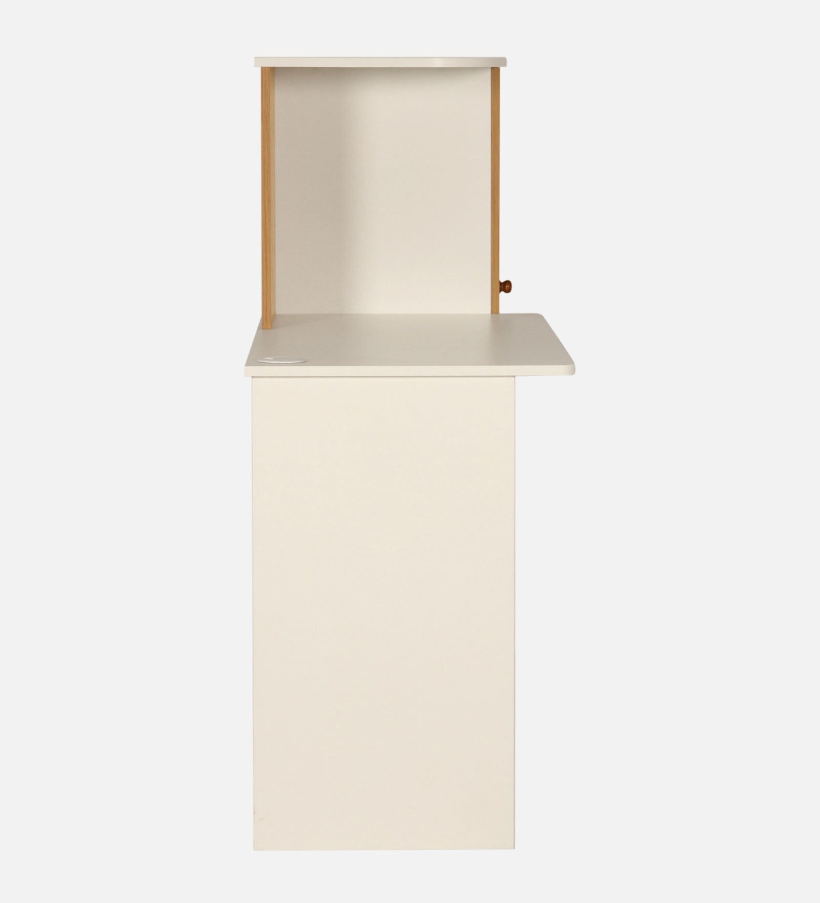 Maya Study Table In White & Teak Colour
