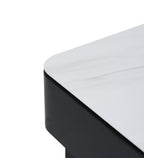 Seattle American Glass Top Coffee Table Set Of Two In White Finish