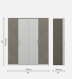 Kosmo Alaska 4 Door Wardrobe High Gloss White
