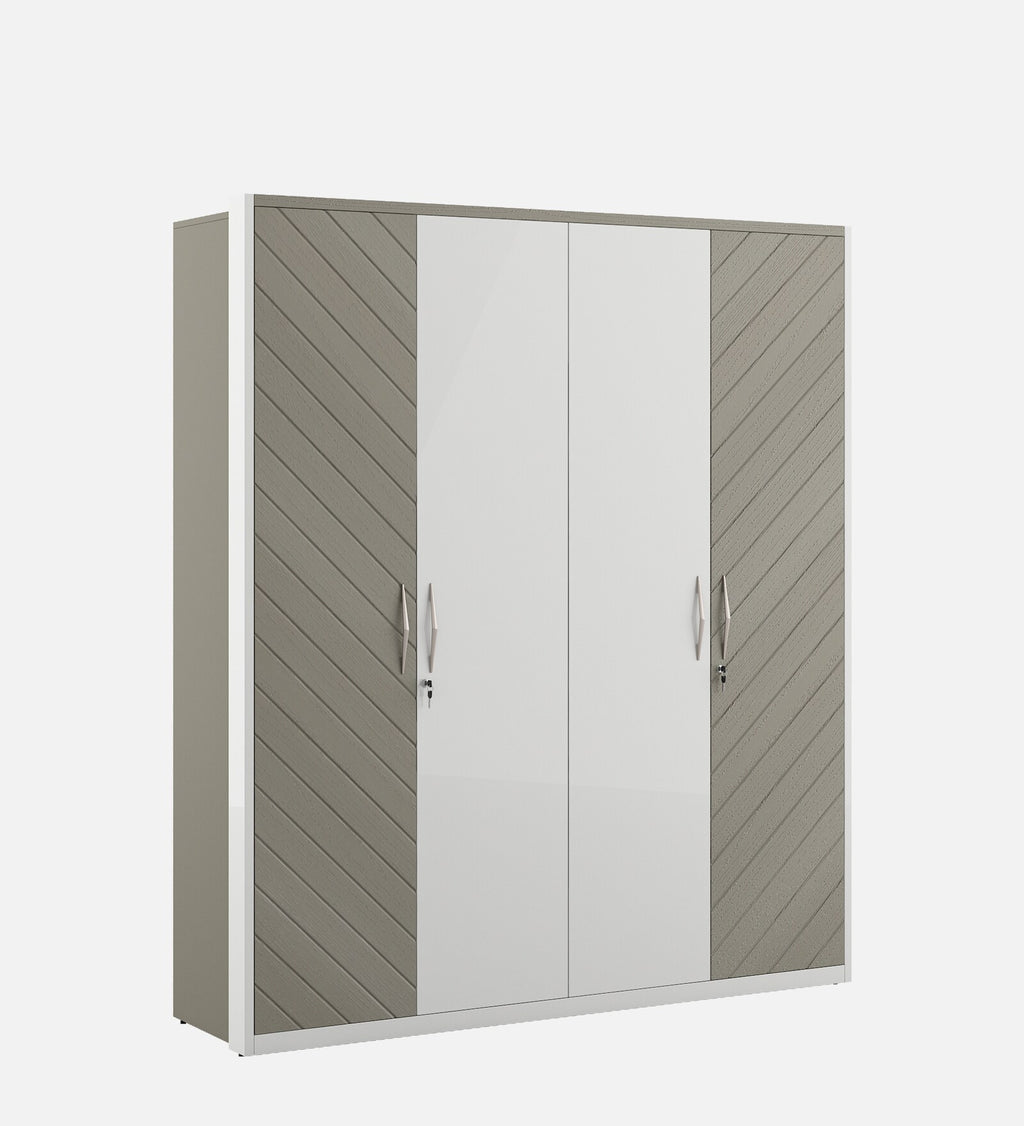 Kosmo Alaska 4 Door Wardrobe High Gloss White