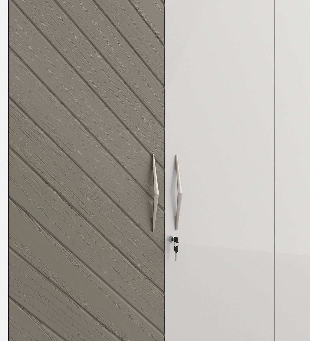 Kosmo Alaska 4 Door Wardrobe High Gloss White