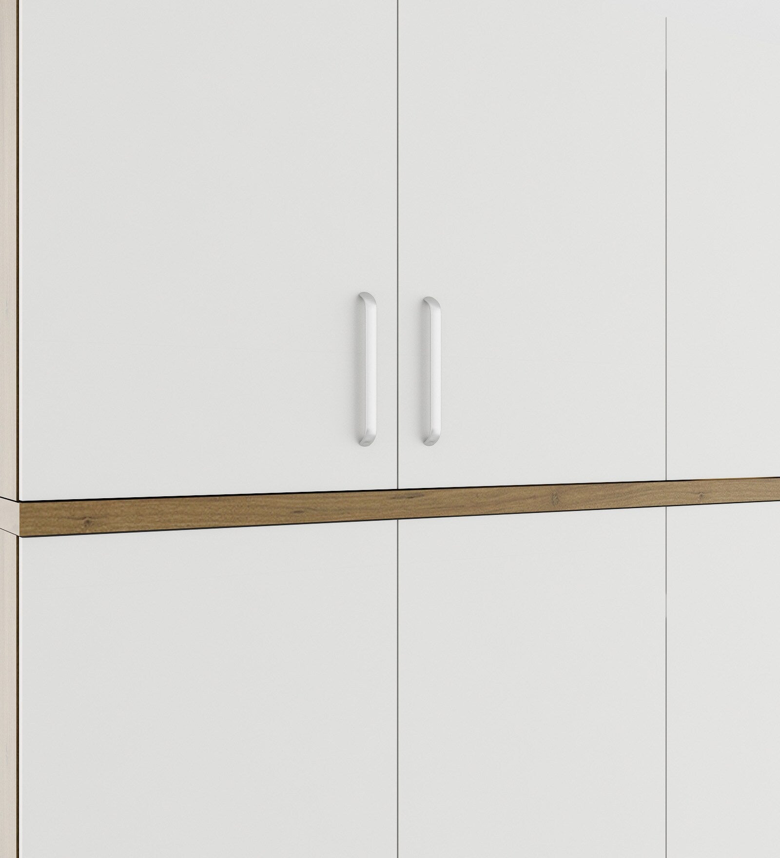 Kosmo Apex 4 Door Wardrobe With Loft In Frosty White Finish With Locker & Drawer