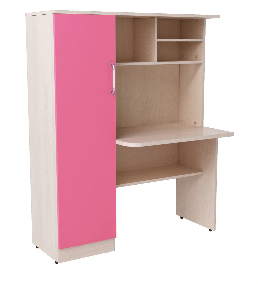 Boston Kids Study Table in Sandy Sawline & Pink Finish