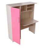 Boston Kids Study Table in Sandy Sawline & Pink Finish