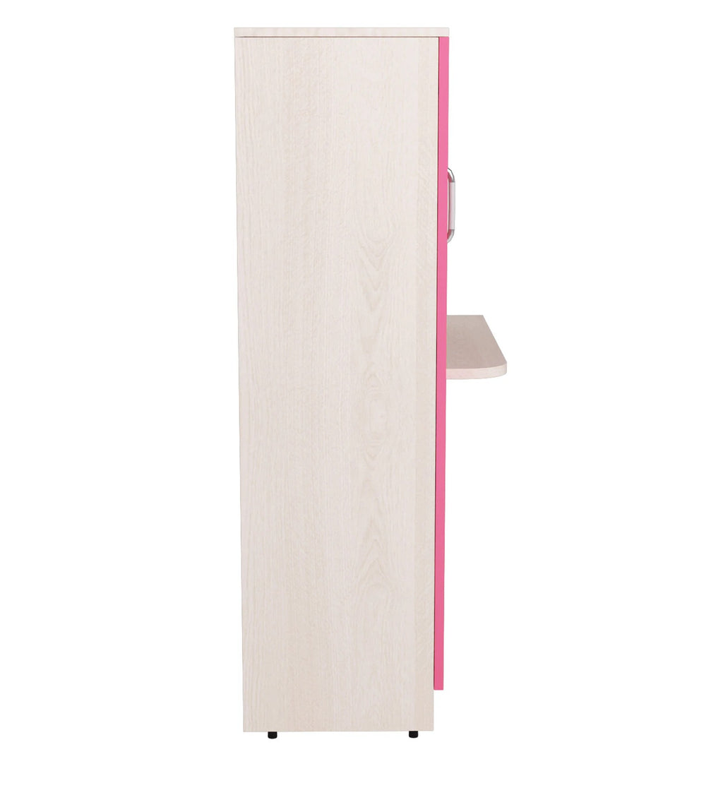 Boston Kids Study Table in Sandy Sawline & Pink Finish