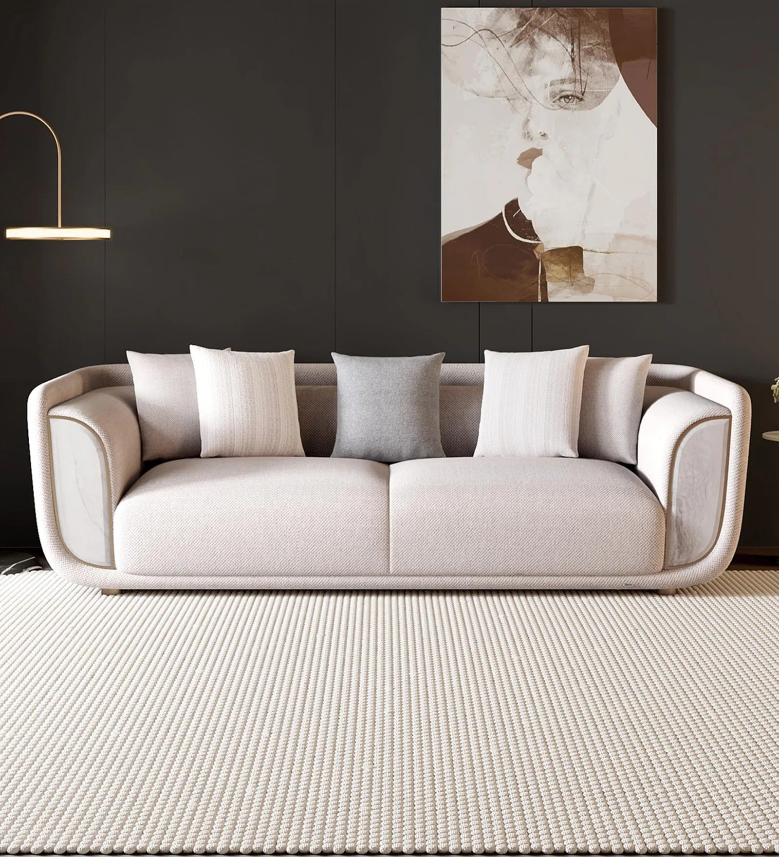 Astoria 3 Seater Sofas In Grey Color