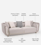 Astoria 3 Seater Sofas In Grey Color