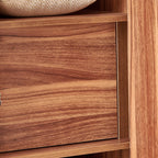 Shoji 2-Door Wardrobe with Curio - Brown