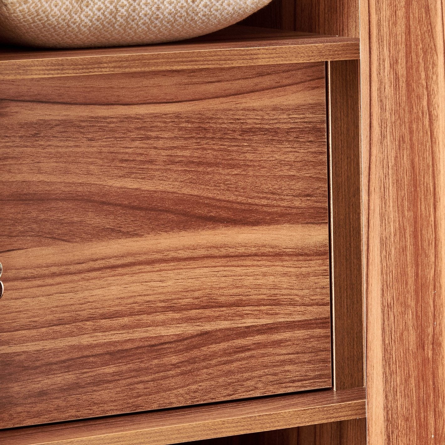 Shoji 2-Door Wardrobe with Curio - Brown