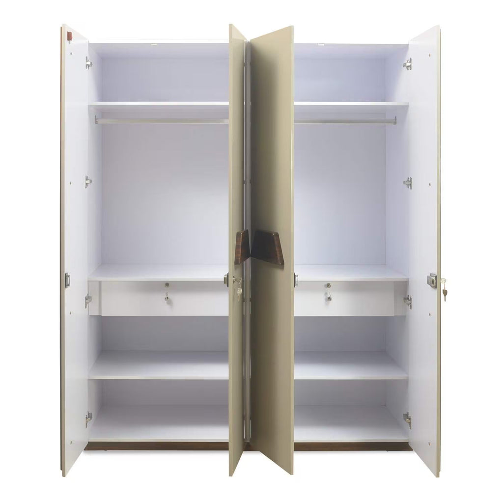 4 Door Wardrobe (Brown)