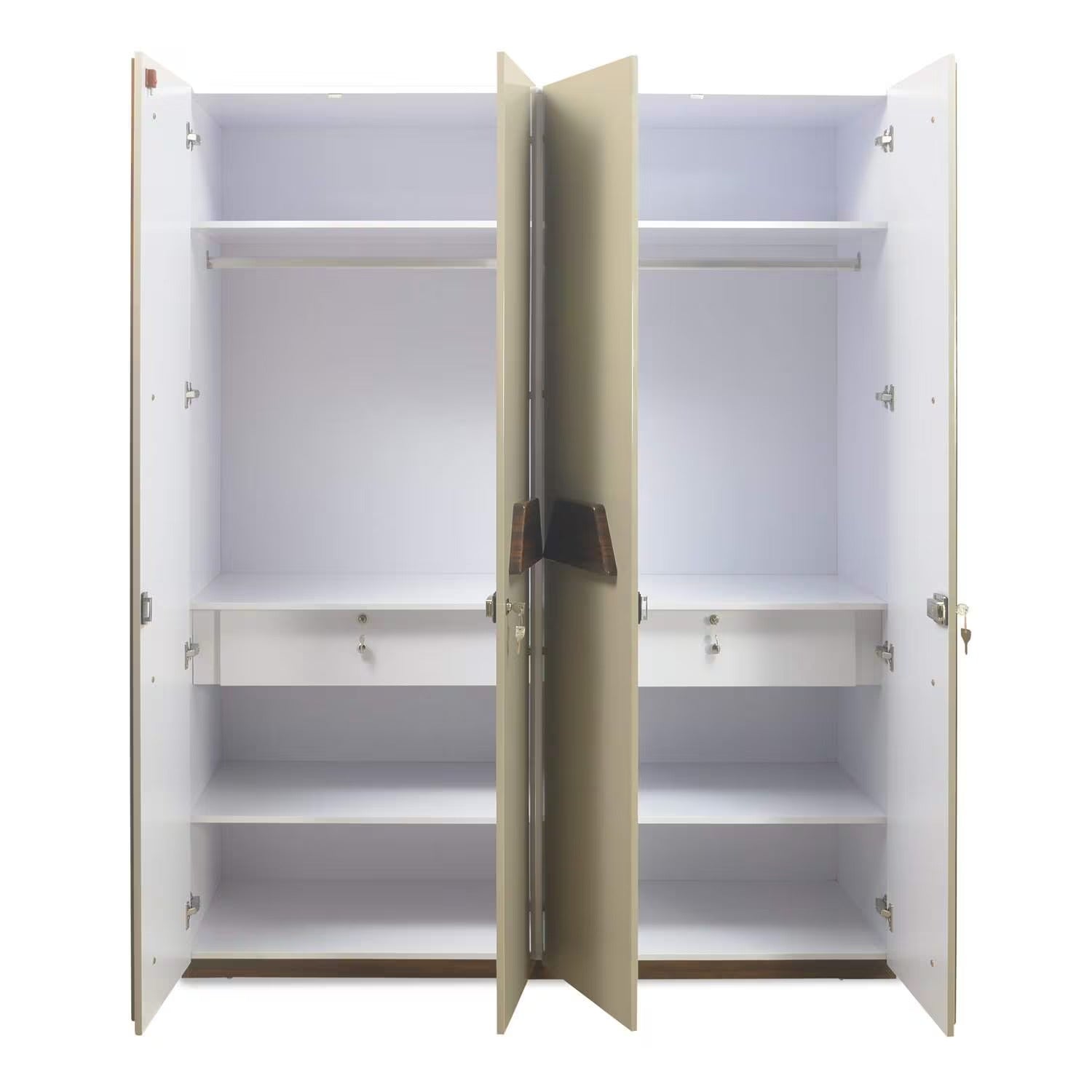 4 Door Wardrobe (Brown)