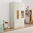 Wooden Almirah 4 Door Wardrobe With Hanging Space