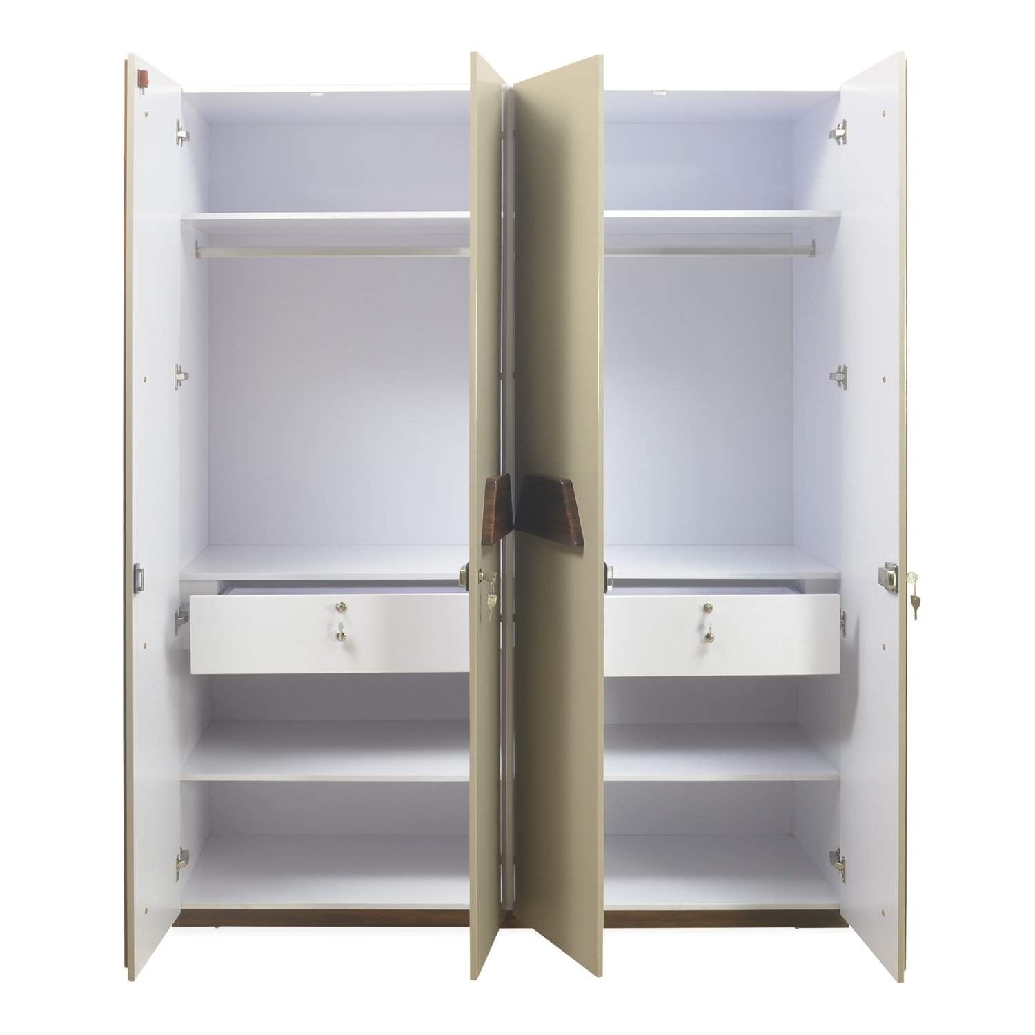 4 Door Wardrobe (Brown)