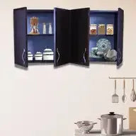 Modular kitchen PANELS 4 Doors Modular Wall Cabinet with Termite resistance & French cleat Engineered Wood Kitchen Cabinet  (Finish Color - White, Pre-assembled)