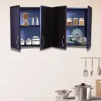Modular kitchen PANELS 4 Doors Modular Wall Cabinet with Termite resistance & French cleat Engineered Wood Kitchen Cabinet  (Finish Color - White, Pre-assembled)