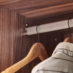 Shoji 2-Door Wardrobe with Curio - Brown