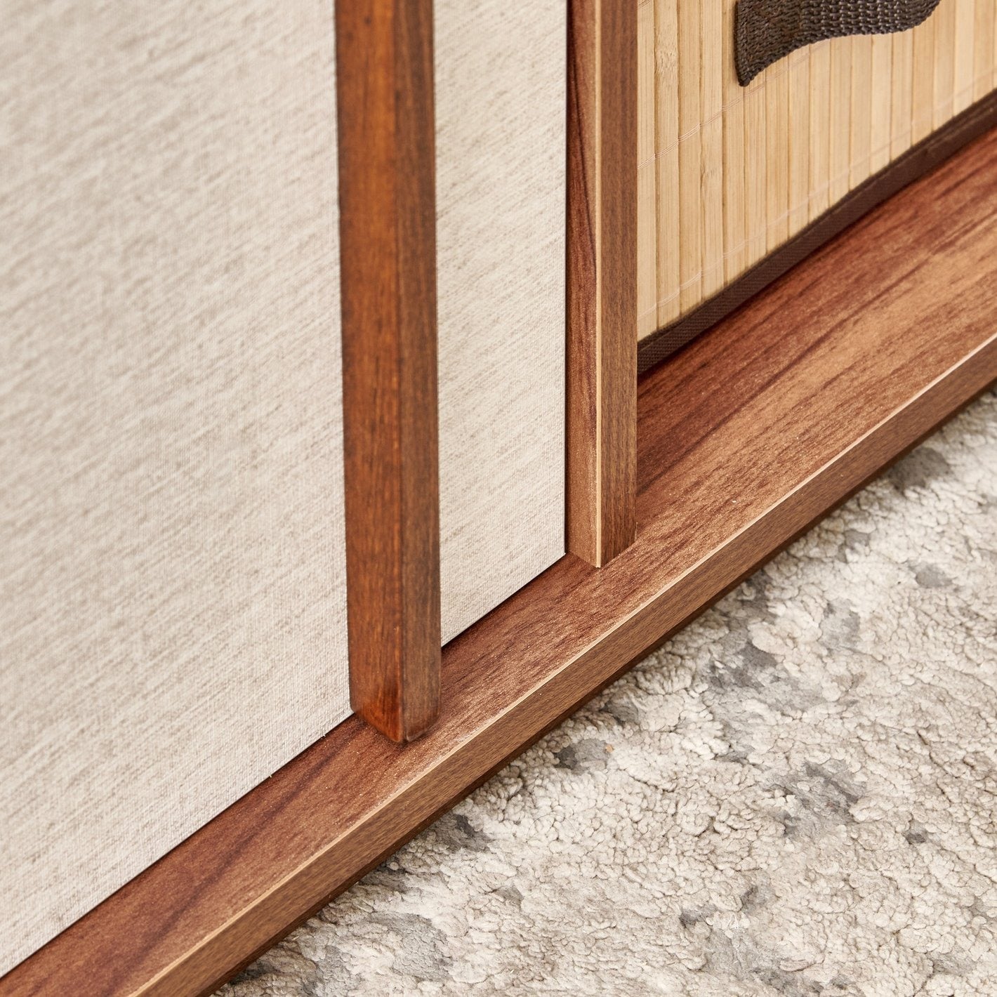 Shoji 2-Door Wardrobe with Curio - Brown