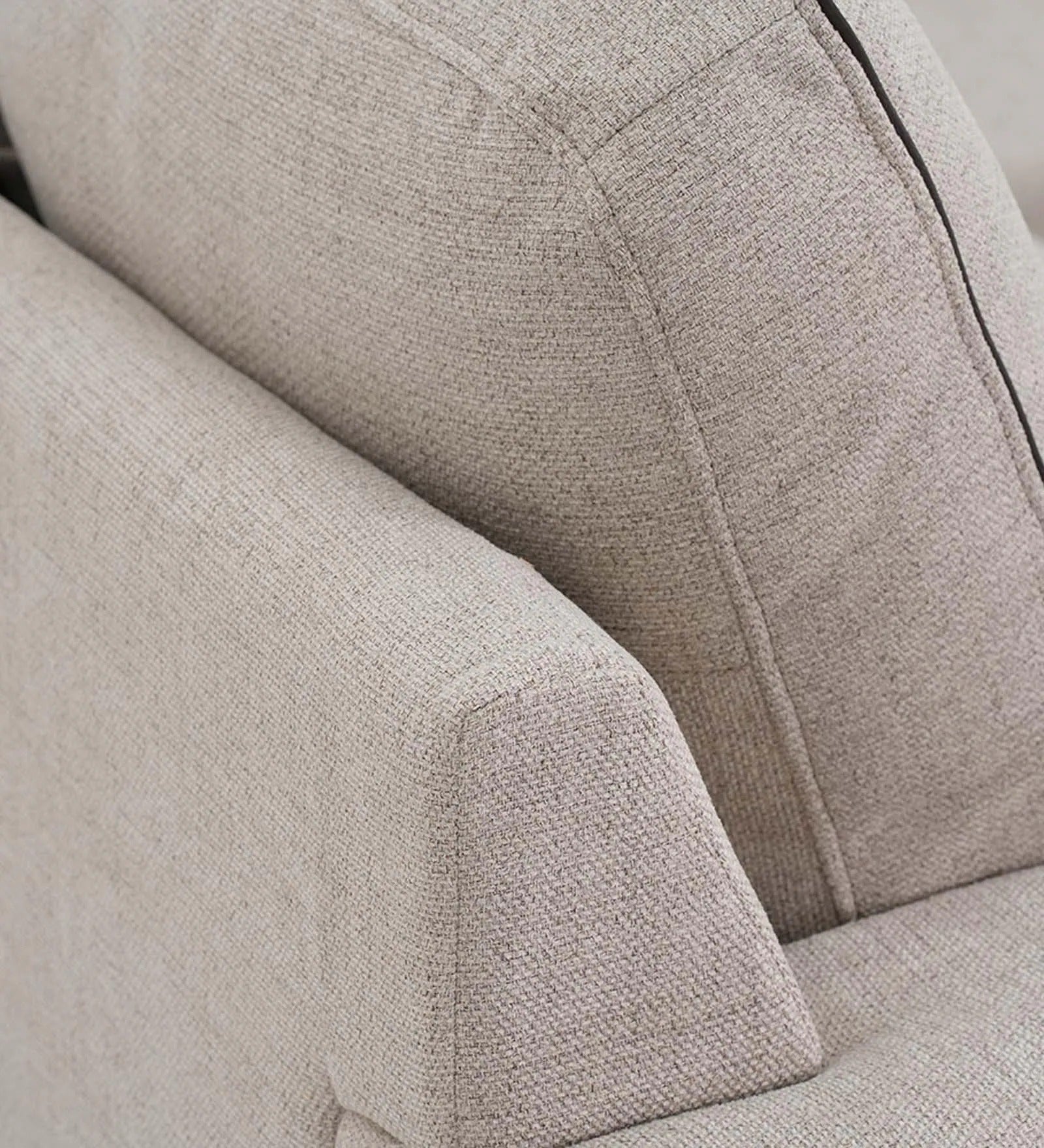 Naples Italian Fabric C Shape Corner Sofa In Grey Color