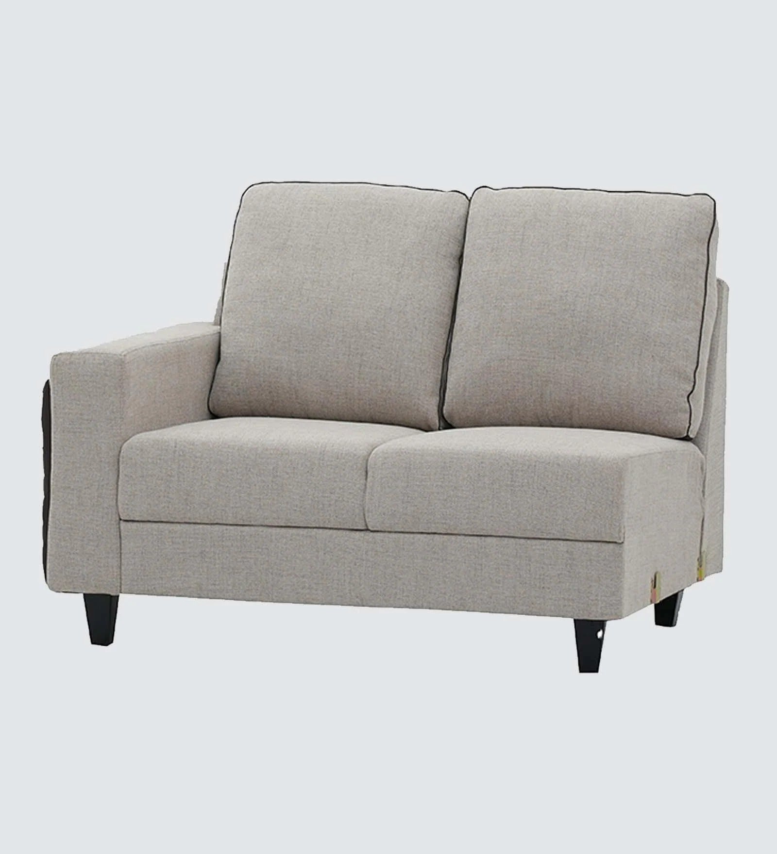 Naples Italian Fabric C Shape Corner Sofa In Grey Color