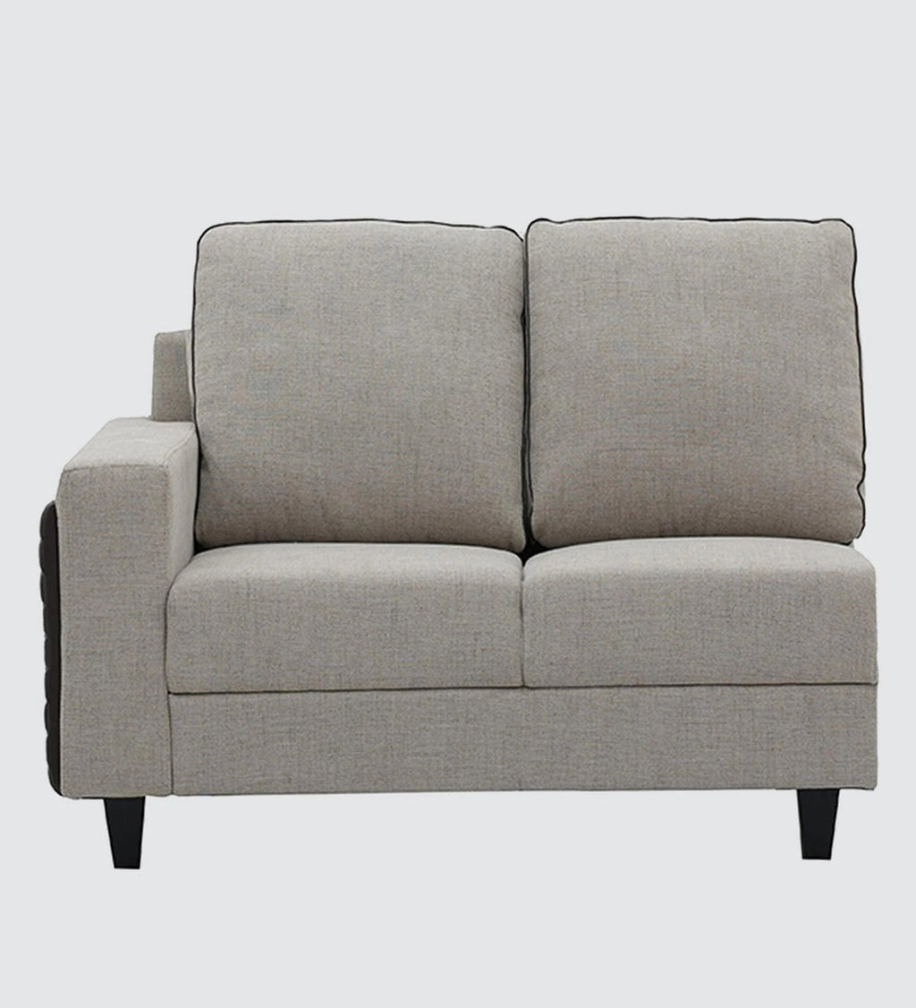 Naples Italian Fabric C Shape Corner Sofa In Grey Color