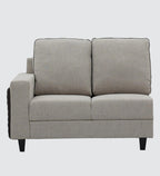 Naples Italian Fabric C Shape Corner Sofa In Grey Color
