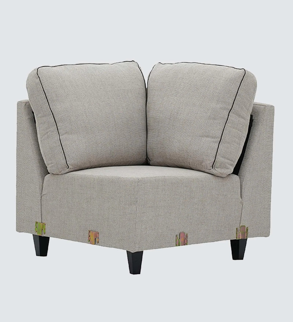 Naples Italian Fabric C Shape Corner Sofa In Grey Color