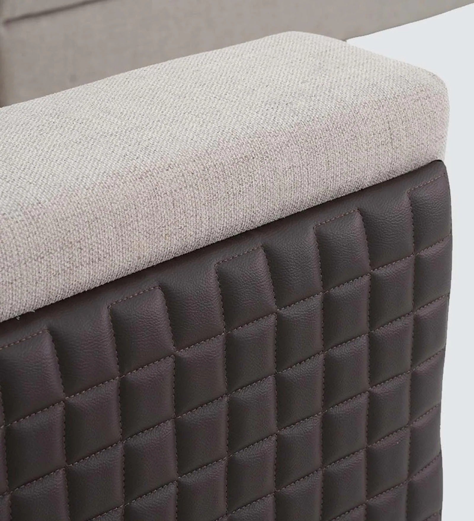 Naples Italian Fabric C Shape Corner Sofa In Grey Color