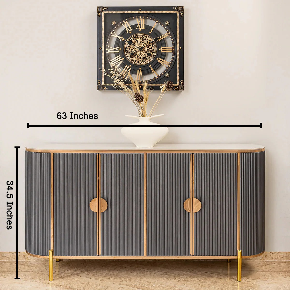 Timeless Aura Console Table With Storage For Home & Crockery Storage Cabinet