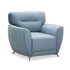 Elvis Velvet 1 Seater Sofa in Mineral Blue Color