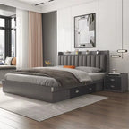 Factory Price My Bedroom High Sleeper Modern Style Wood Double Bed Frames Platform Twin Bed With Drawers Storage