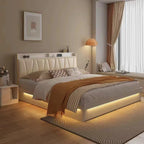 China Mdf Eco-Friendly Sample Design Storage Room Modern Double Wood Frame Space Saving Set Furniture Bedroom Hotel Beds