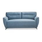 Elvis Velvet 3 Seater Sofa in Mineral Blue Color