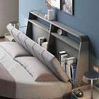 Japanese King Size Lightning Headboards Sleeper Sectional the Wooden Led Beds for Bedroom With Storage