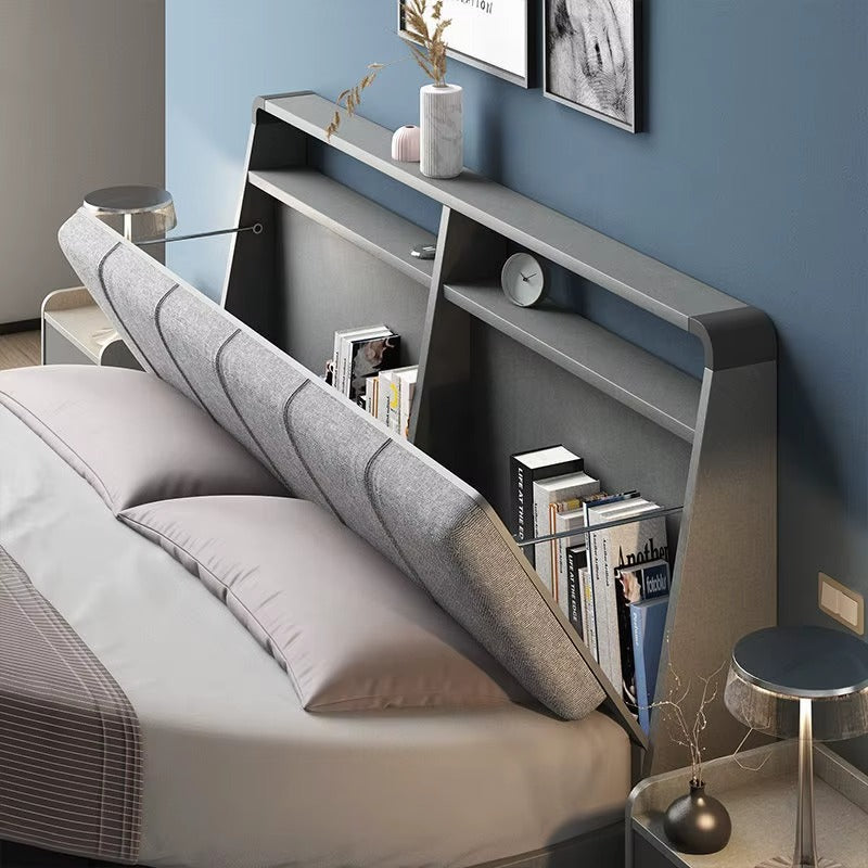 Japanese King Size Lightning Headboards Sleeper Sectional the Wooden Led Beds for Bedroom With Storage