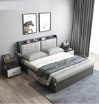 2022 Latest Furniture Bedroom Upholstered Modern Queen Comforter Set Luxury King Size Box Bed With Storage