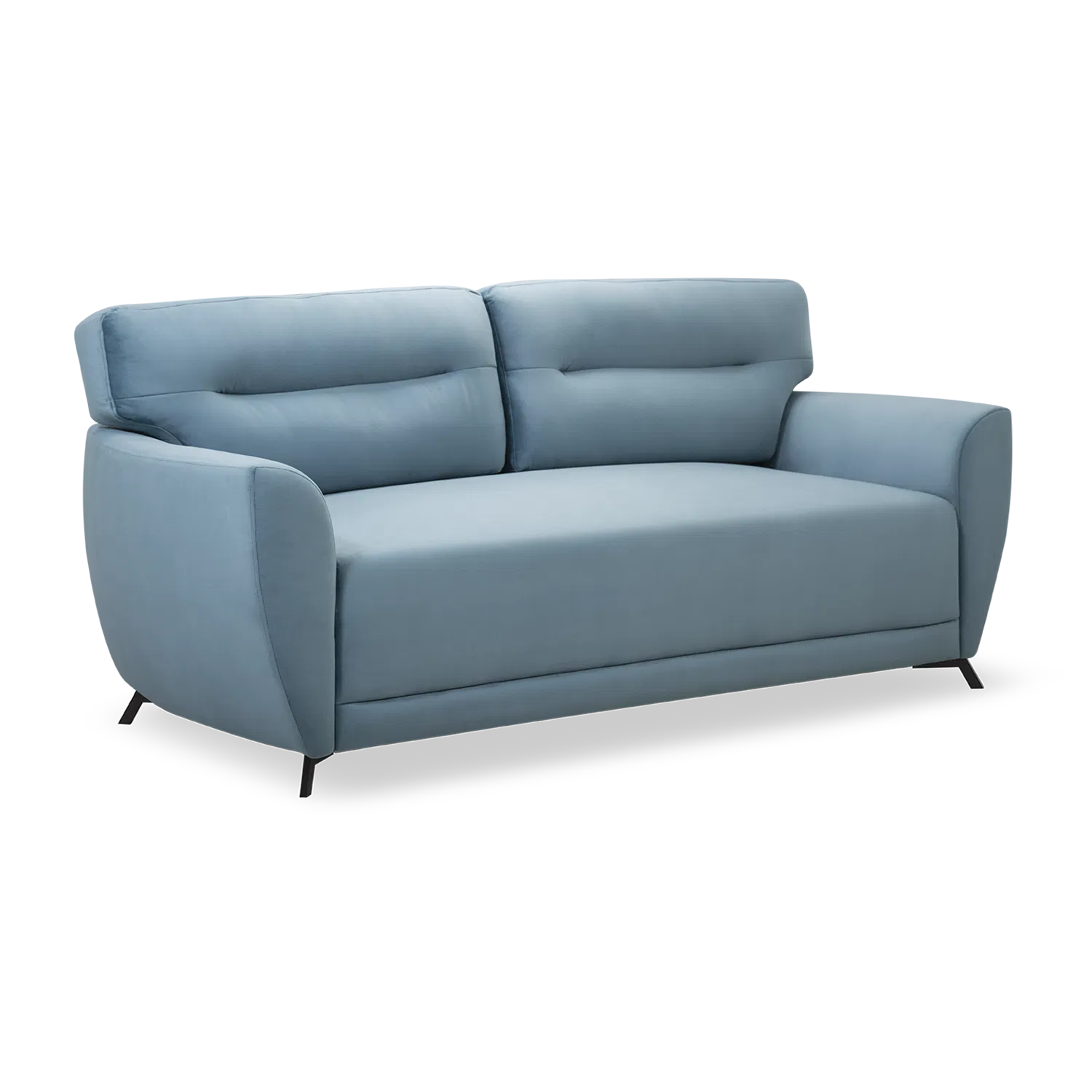 Elvis Velvet 3 Seater Sofa in Mineral Blue Color