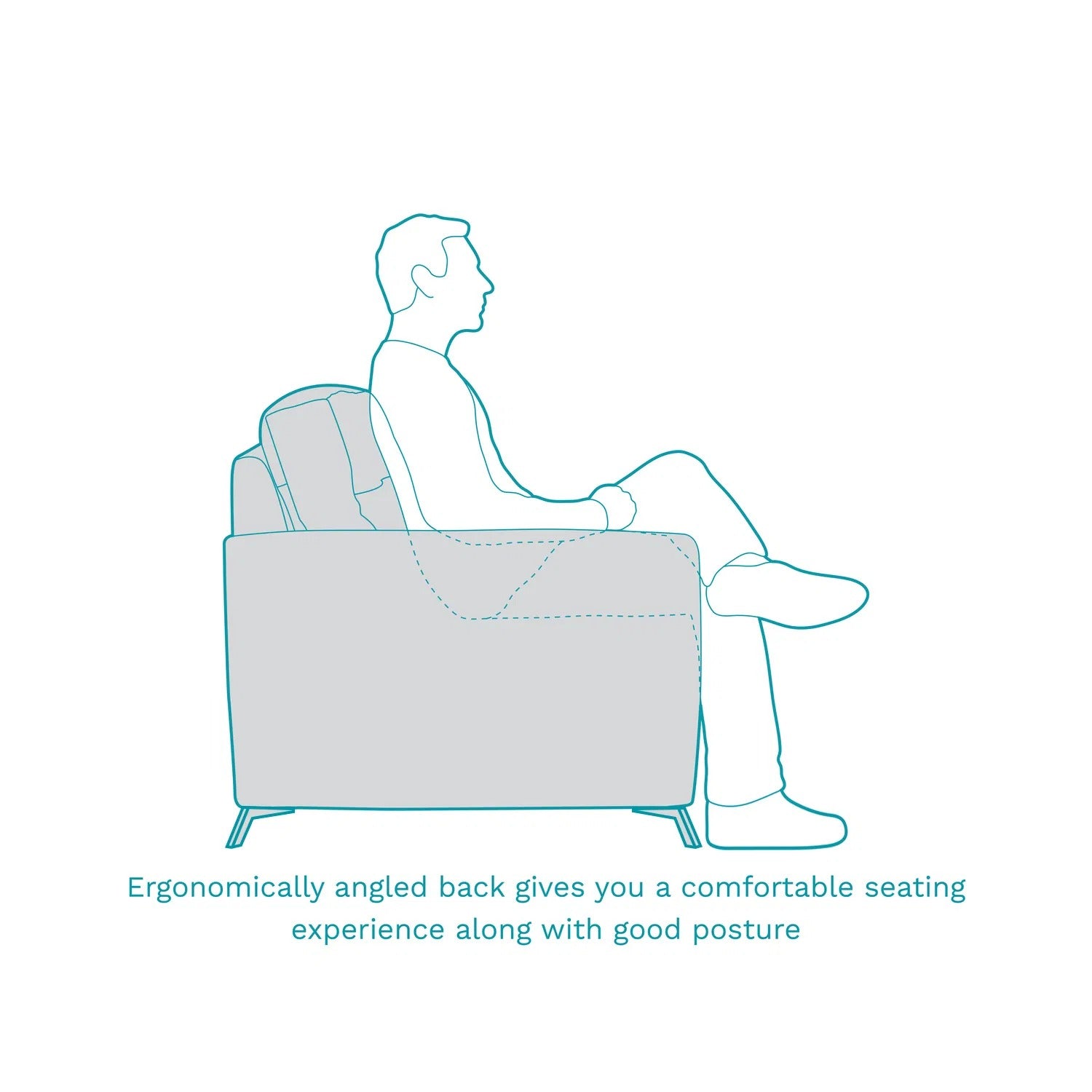 Elvis Velvet 1 Seater Sofa in Mineral Blue Color