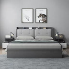 2022 Latest Furniture Bedroom Upholstered Modern Queen Comforter Set Luxury King Size Box Bed With Storage