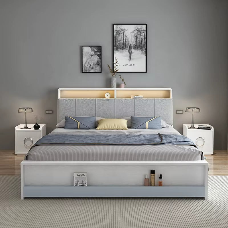 Japanese King Size Lightning Headboards Sleeper Sectional the Wooden Led Beds for Bedroom With Storage