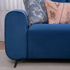 Helio Velvet 3+1+1 Sofa Set in Sapphire Blue Color