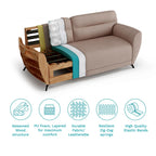 Elvis Velvet 3 Seater Sofa in Mineral Blue Color