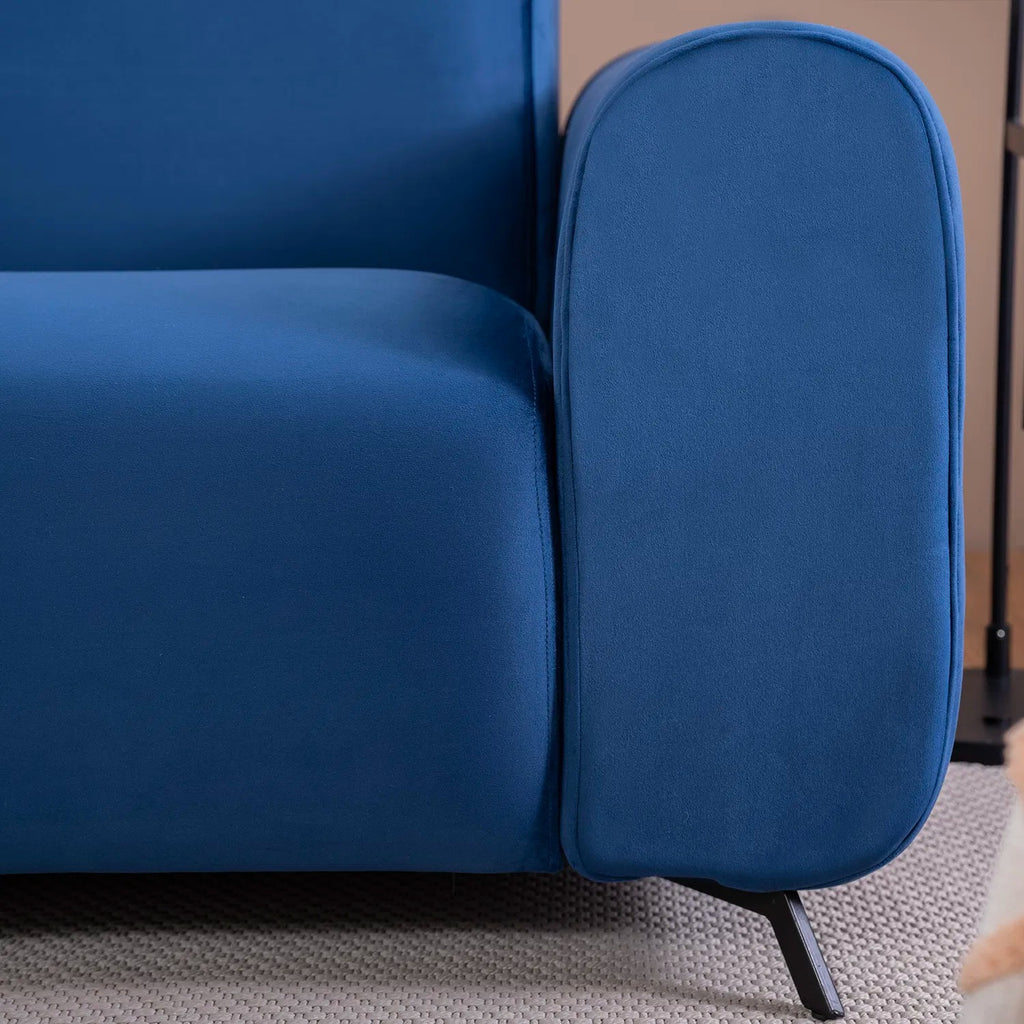 Helio Velvet 3+1+1 Sofa Set in Sapphire Blue Color