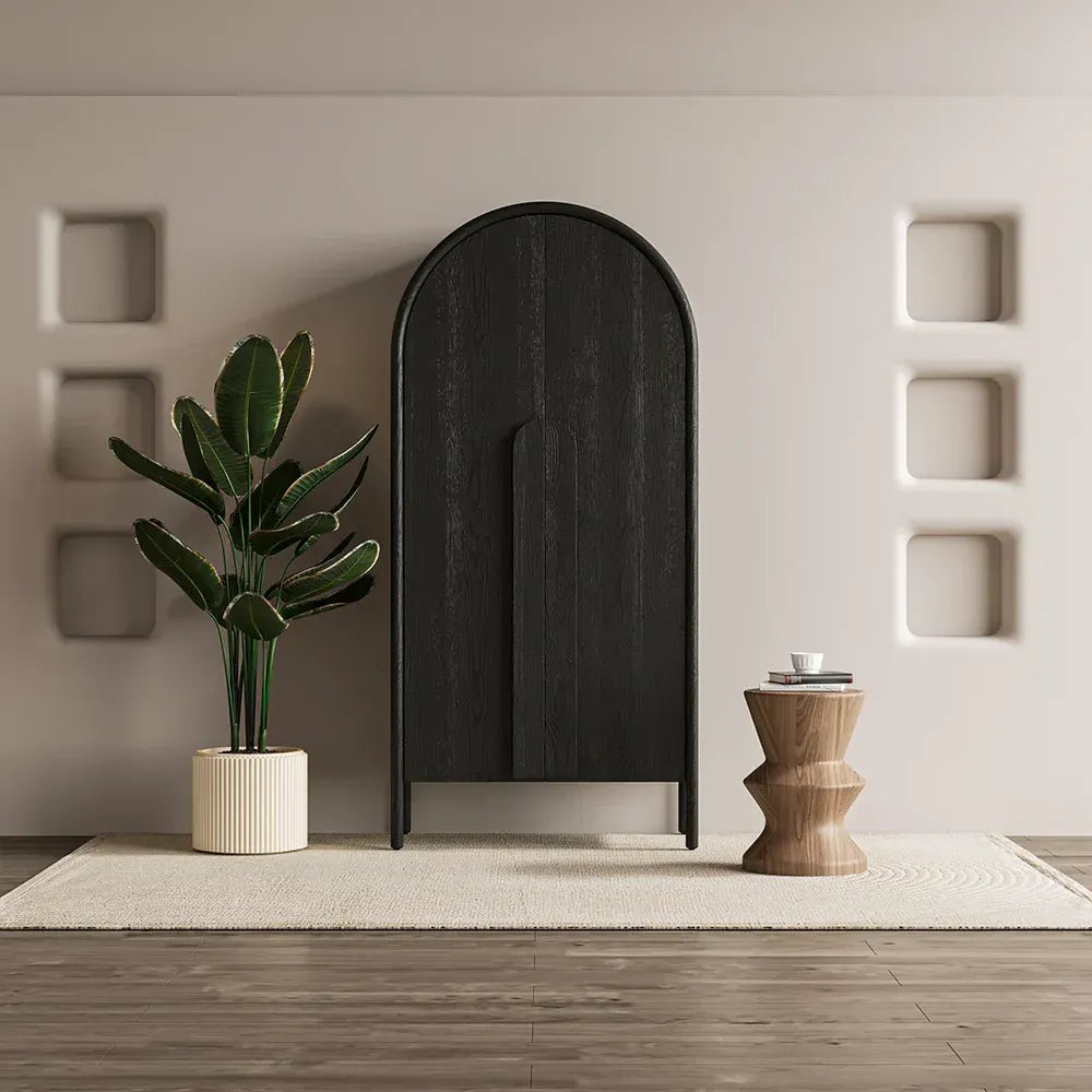 Contemporary Solid Wood Wardrobe - Modern & Simple Bedroom Storage Armoire